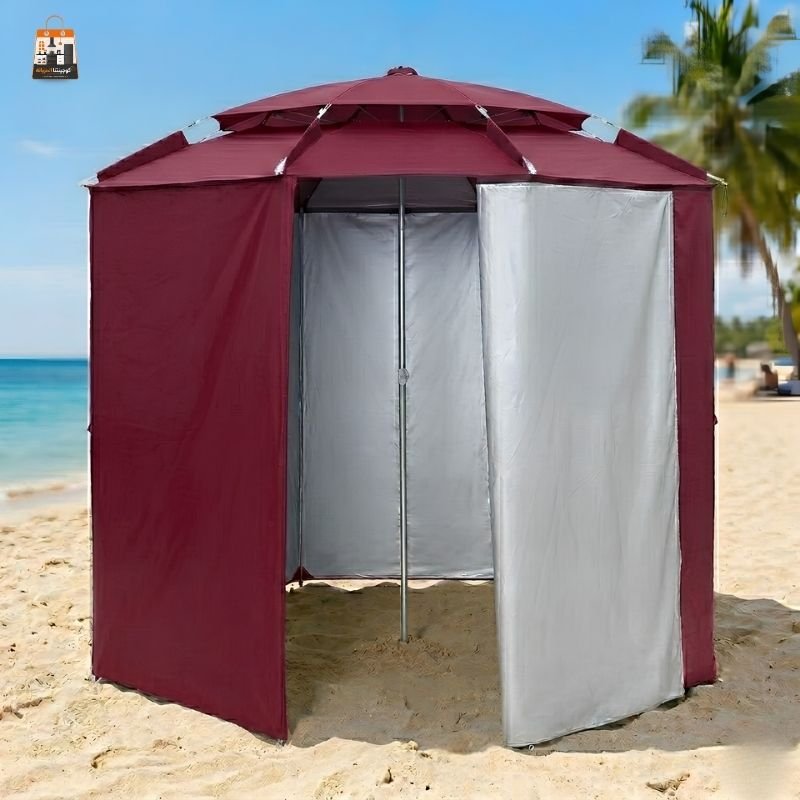 Parasol de Plage avec Rideau – Image 3