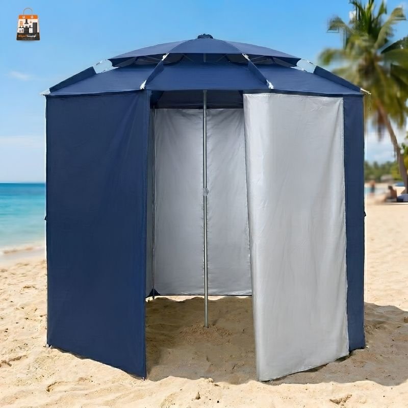 Parasol de Plage avec Rideau – Image 2