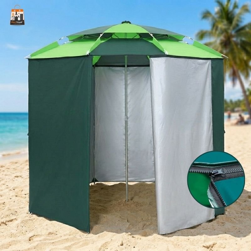 Parasol de Plage avec Rideau