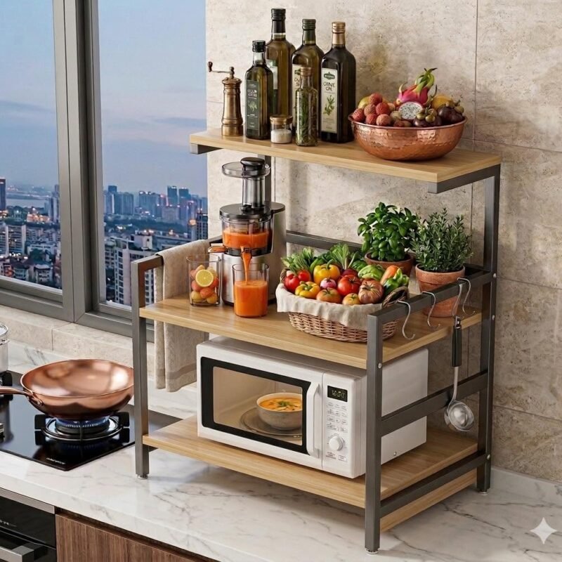 Étagère de Cuisine Multi-Niveaux