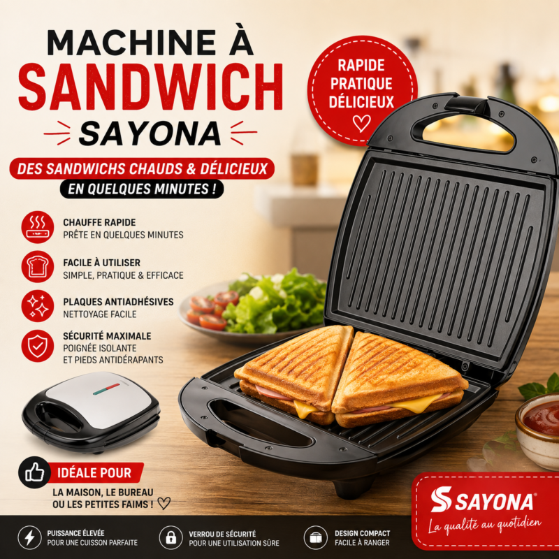 Machine à Panini Grill SAYONA