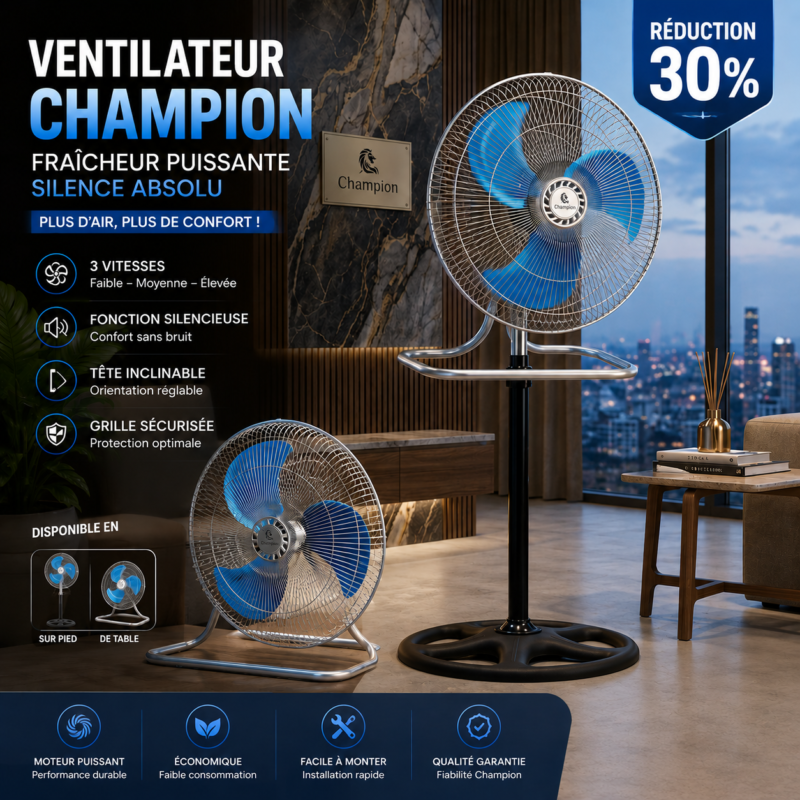 Ventilateur Métallique 3En1