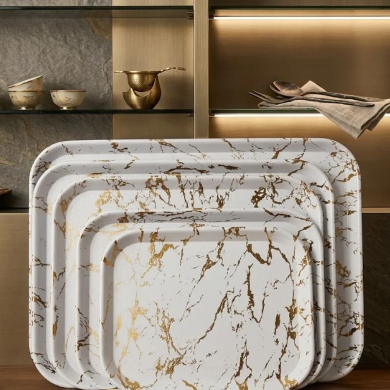 Lot de 5 Plateaux de Service