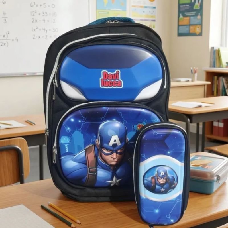 Cartable Scolaire Avec Trousse – Image 4