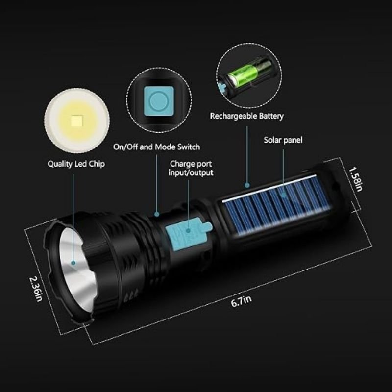 Lampe Torche LED Solaire – Image 4