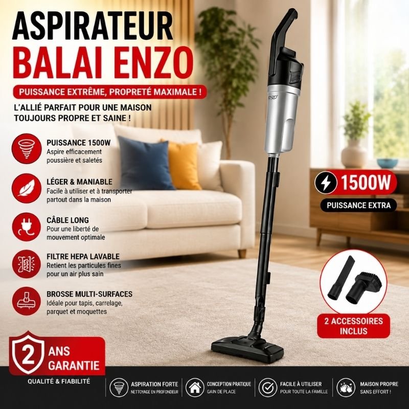 Aspirateur 2 En 1 Enzo Extra