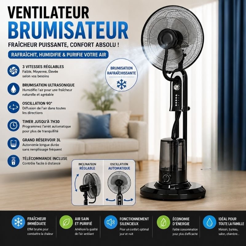 Ventilateur Humidificateur Sur Pied