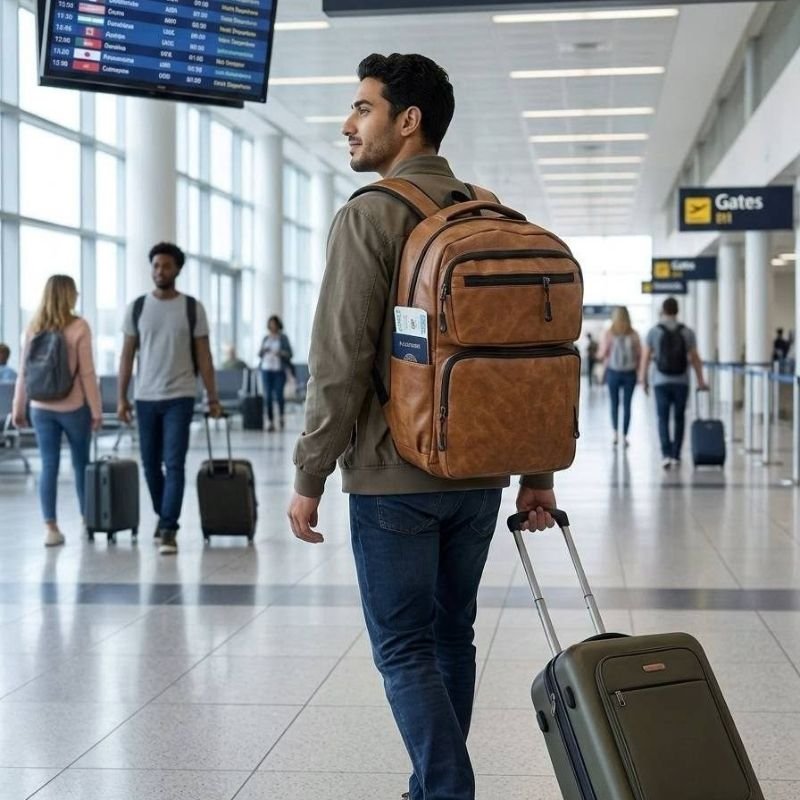 Sac à Dos En Cuir Élégant – Image 2
